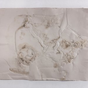 Titulo: Rastros/Técnica: grabado t/m/Año: 2017/Dimensiones: 100cm x 40cm/